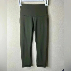 Lululemon Wunder Under Crop (High-Rise) dark olive sz 2